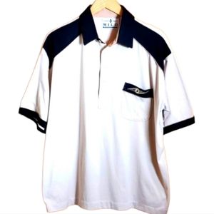MILO XL OLD SCHOOL BLACK & TAN BREATHABLE POLO
